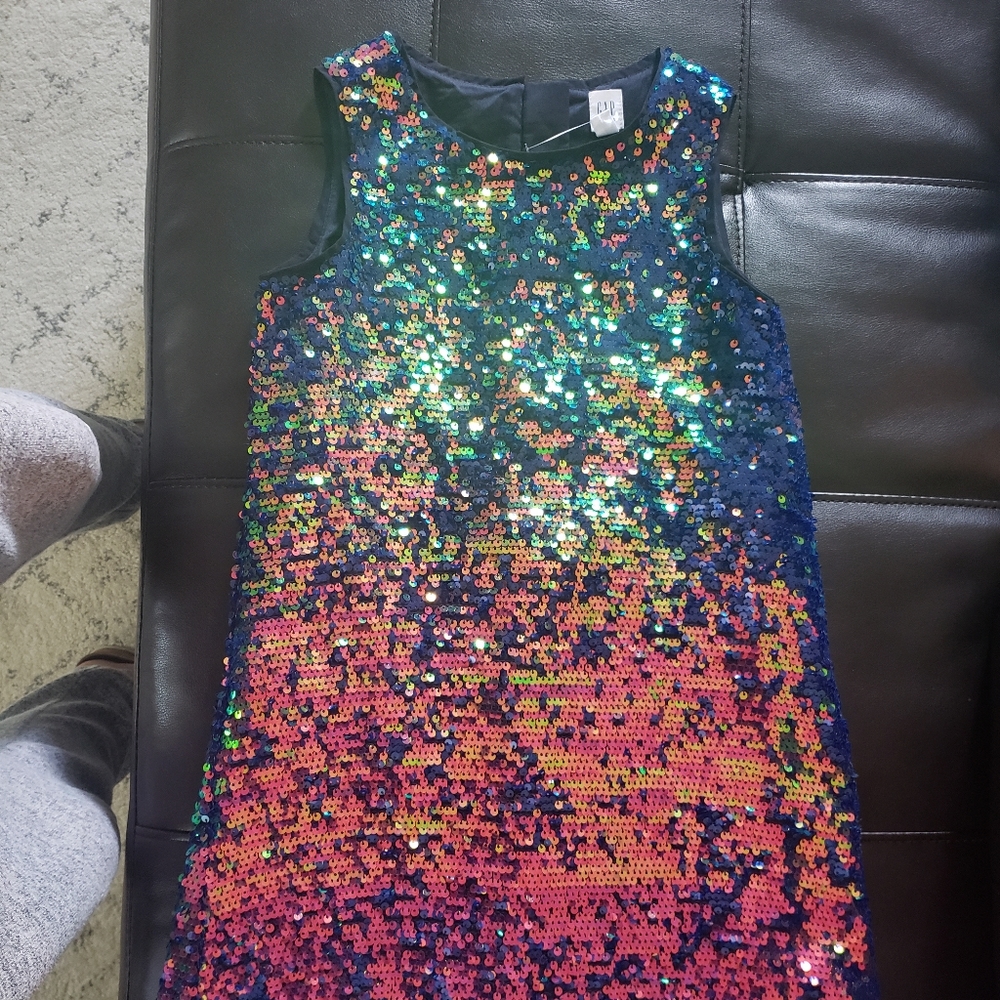 Gap flip sequin dress NWT